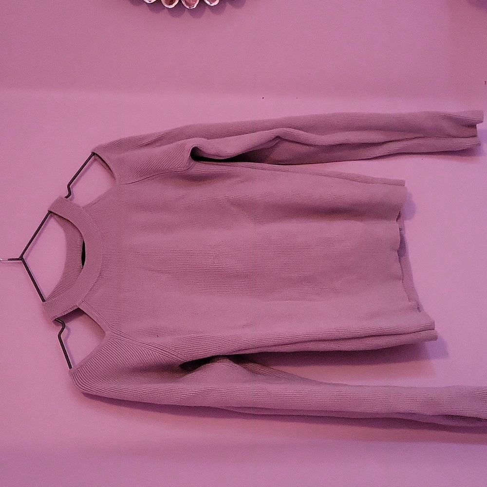 Lilac Cold Shoulder Sweater